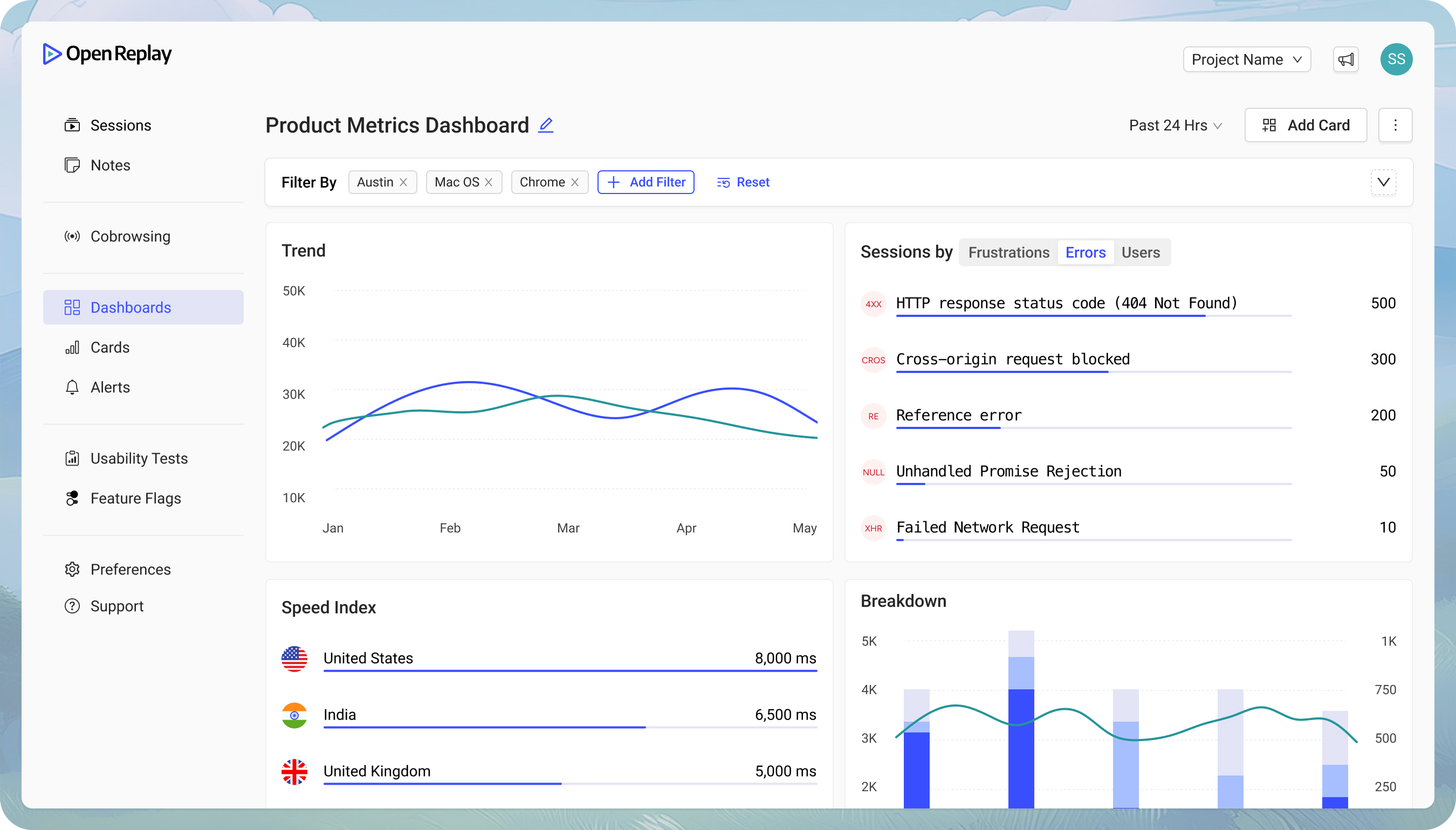 OpenReplay Dashboards